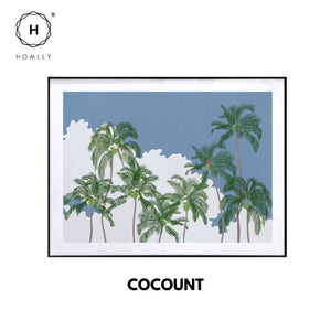 Homlly Tropical Palm Tree Coastal Escape Pop Art Wall Painting