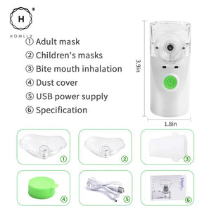 Homlly Portable Cool Mist Steam Inhaler Nebulizer