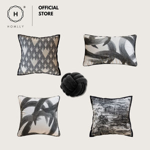 Homlly Luxii Black Decorative Pillow Cushion Cover