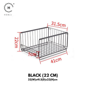 Homlly Sliding Stackable Collaspible Closet Organizers Drawer Storage Shelves Basket