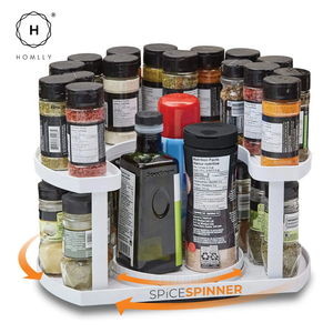 Homlly Spice Spinner Organizer Turntable Rack