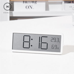 Homlly Smart Digital Alarm Clock with Stand Magnetic Attraction Indoor Temperature Humidity HD Screen Hour Date