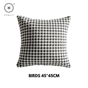 Homlly Luxii II Black Decorative Pillow Cushion Cover