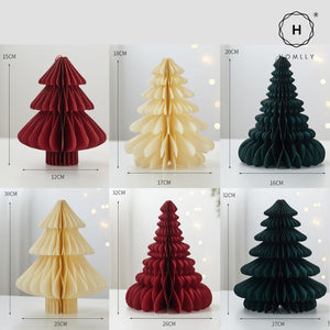 Homlly Paper Christmas Tree Table Hanging Decor Decoration Set