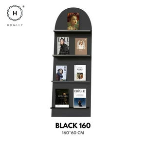 Homlly Nuii Mid-Century Solid Wood Standing Magazine Display Rack