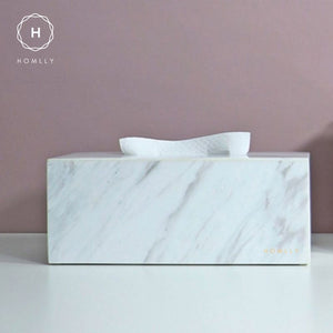Homlly Real Marble Tissue Box Holder
