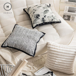 Homlly Achromatic Decorative Pillow Cushion Cover