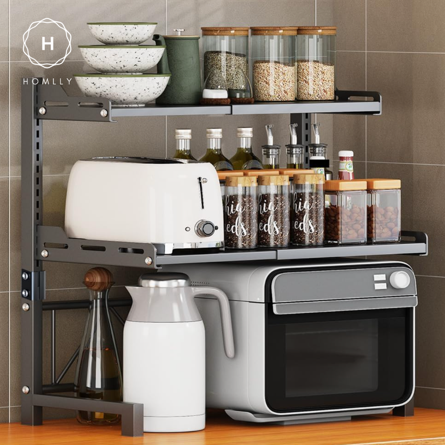Homlly Codii Expandable Storage Microwave Oven Rack Shelf