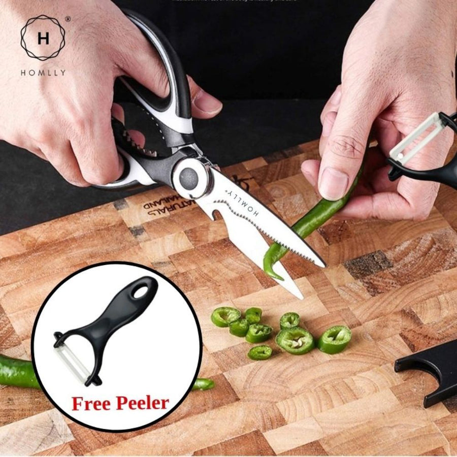 Homlly Multi Purpose Heavy Duty Shears Scissors (Stainless Steel)