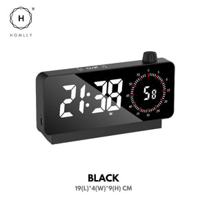 Homlly Mirror LED Digital Alarm Clock Rechargeable Temperature Date Countdown Table Clock Night Mode