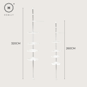 Homlly Extendable Toiletries Pole Rack