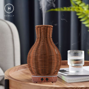 Homlly Rattan Essential Oil Diffuser Humidifier (200ml)