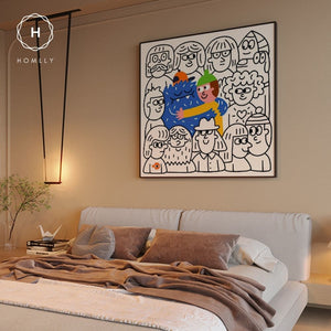Homlly Whim Animal Frame Canvas Wall Art Decor