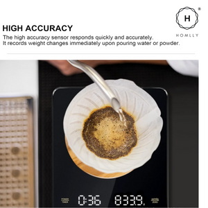 Homlly Blako LED Coffee Scale with Timer Rechargeable Battery