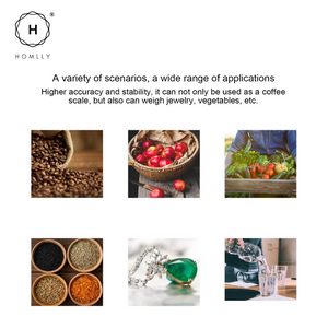 Homlly Blako LED Coffee Scale with Timer Rechargeable Battery