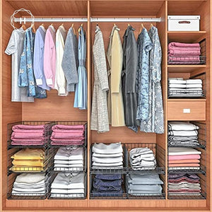 Homlly Sliding Stackable Collaspible Closet Organizers Drawer Storage Shelves Basket