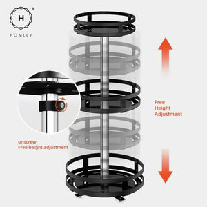 Homlly 360 Rotating Spice Cabinet Turntable Organizer