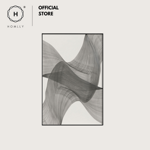 Homlly Monochrome Black Lines Series Painting