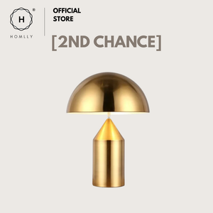 [2nd Chance - Display Set] Homlly Mid Century Mushroom Brass Table Lamp