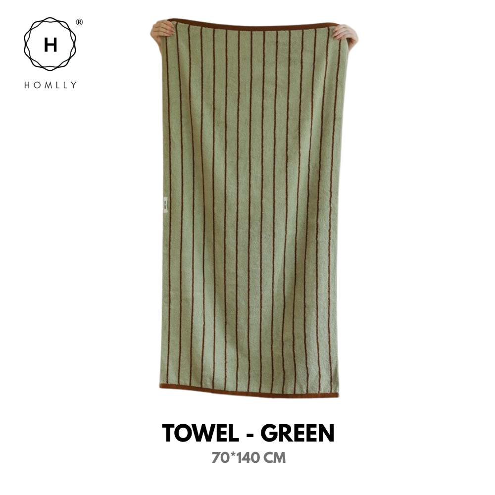 Homlly Edo Classic Stripe Face Bath Luxury Pure Cotton Towel