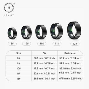 Homlly Smart Health Ring for Fitness, Sleep, and Heart Health
