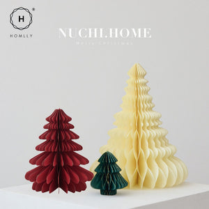 Homlly Paper Christmas Tree Table Hanging Decor Decoration Set