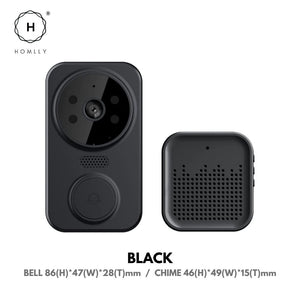 Homlly Smart TUYA Video Wireless Camera Doorbell with Chime Night Vision Cloud Storage