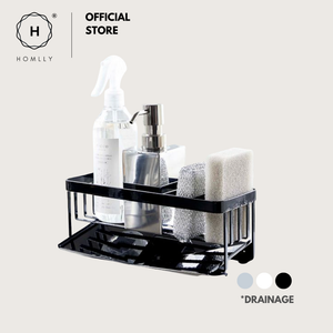 Homlly Tonii Sink Kitchen Sponge & Bottle Holder with Drainage