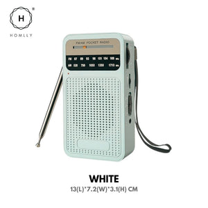 Homlly Portable Pocket Size FM/AM Radio with Loud Speaker