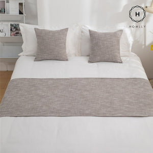 Homlly Weave Decorative Pillow Cushion Covers with Bed Runner Throw