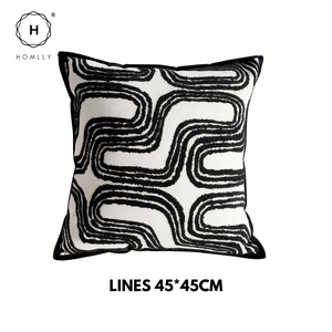 Homlly Luxii II Black Decorative Pillow Cushion Cover