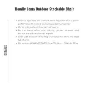 Homlly Lema Outdoor Stackable Chair