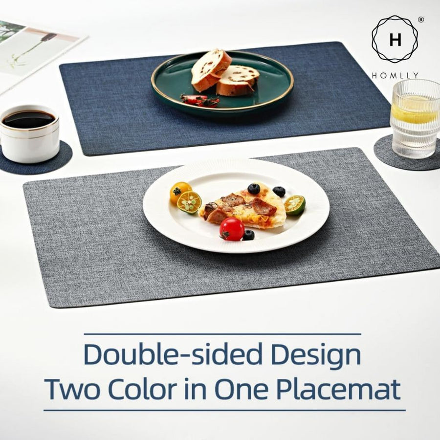 Homlly Monii Double Color Leather Waterproof Heat Resistance Table Placemats