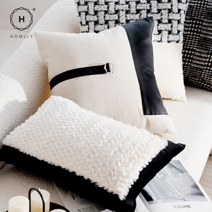 Homlly Luxii II Black Decorative Pillow Cushion Cover