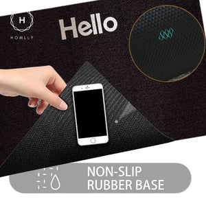 Homlly Hello Washable Non-Slip Coil Soft Entrance Door Mat