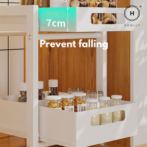 Homlly Nolten Kitchen Storage Pull Out Cabinet Organizer Baskets Countertop Microwave