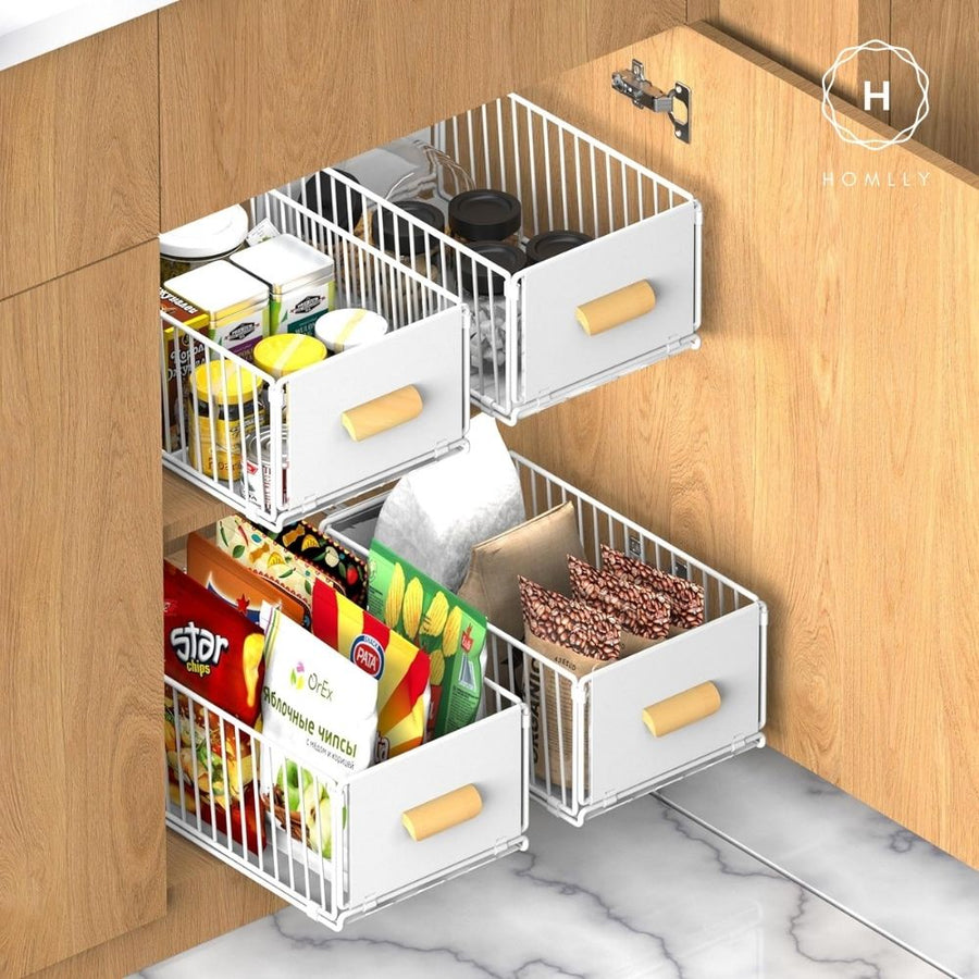 Homlly Todii Pull Out Kitchen Cabinet Organizer Tray