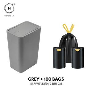 Homlly Slim Garbage Rubbish Trash Bin with Pop-Up Lid (3 Colors)