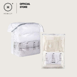 Homlly Travel Compression Storage Bag (No Pump Needed)