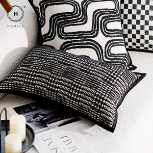 Homlly Luxii II Black Decorative Pillow Cushion Cover