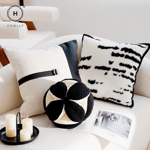 Homlly Luxii II Black Decorative Pillow Cushion Cover