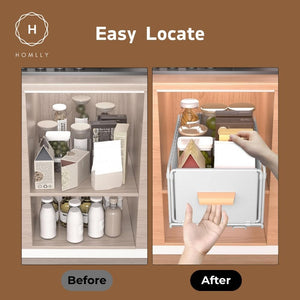 Homlly Todii Pull Out Kitchen Cabinet Organizer Tray