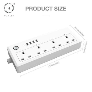 Homlly Smart WIFI Power Strip 4 AC Outlets  4 USB Ports