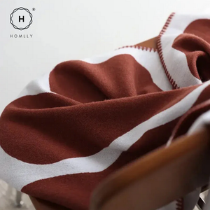Homlly Leafi Throw Knitted Blanket (130x180 cm)