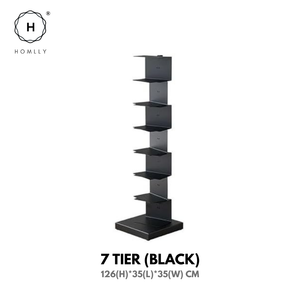 Homlly Sedii Invisible Vertical Standing Tower Rack Book Shelf