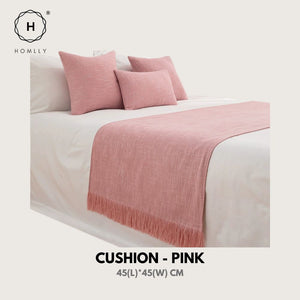 Homlly Weave Decorative Pillow Cushion Covers with Bed Runner Throw