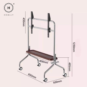 Homlly Portable Height Adjustable Tripod TV Mobile Stand on Wheels