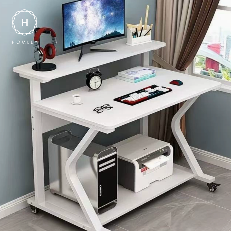 Homlly Wako 3 Tier Storage Computer Desk Table (Various length)