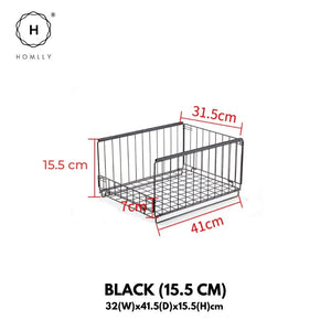 Homlly Sliding Stackable Collaspible Closet Organizers Drawer Storage Shelves Basket