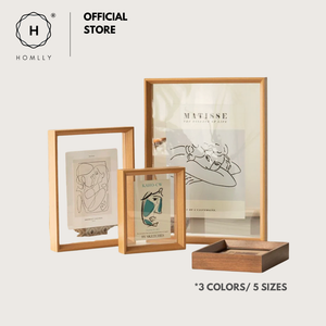 Homlly Double Sided Floating Photo Frame with Transparency Plexiglass